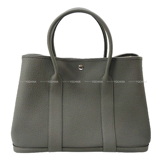 【キャンバス /Gris Meyer】HERMES ガーデンパーティー36 PM HERMES tote bag Garden Party 36 PM All Leather Gris Meyer