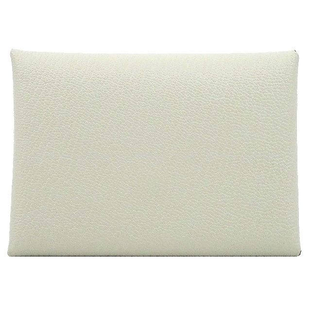 【ナチュラルで洗練された風合い】HERMES Calvi Duo Mushroom HERMES card holder Calvi Duo Mushroom Chevre Myzore Silver