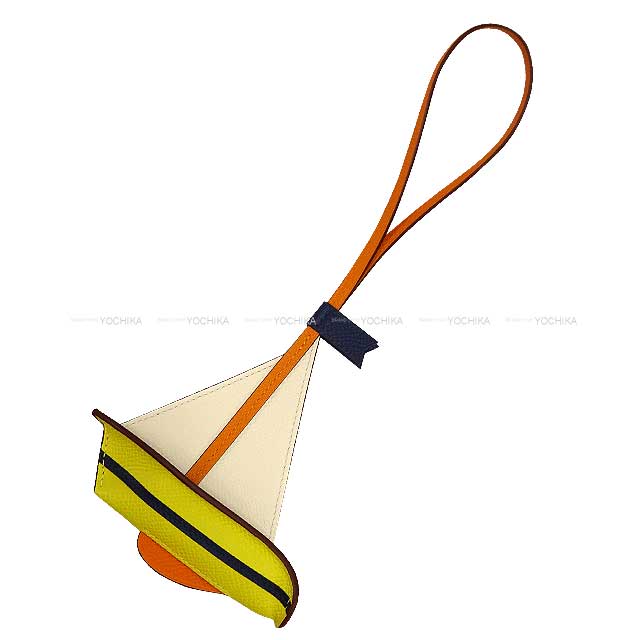 HERMES チャーム　sail24 HERMES bag charm Sail 24 Yacht Nata/Lime/Bleu navy/Fauve/Orange