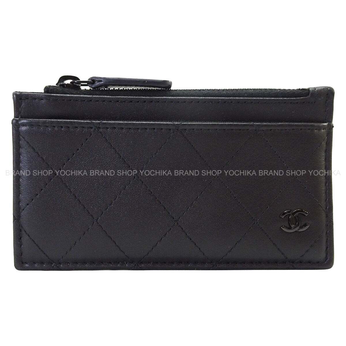 CHANEL card holder Fragment Case Coco Mark Noir (Black) Calf Black