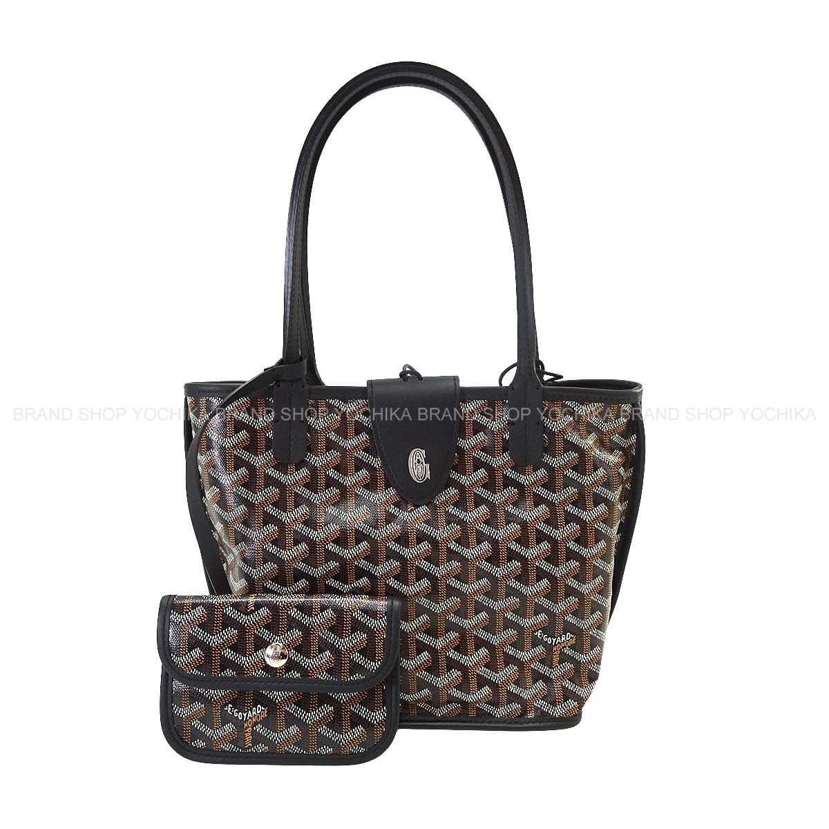 GOYARD tote bag Reversible Anjou Mini with Clip Noir (Black) PVC