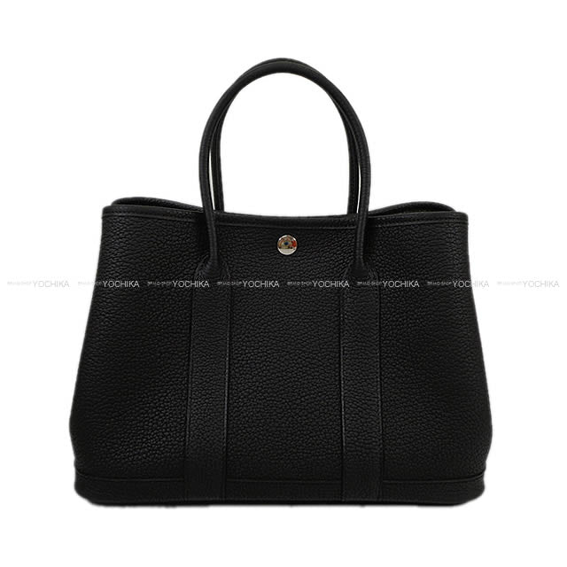 HERMES tote bag Garden Party 30 TPM Noir (Black) Veau Negonda Silver HW Stamp W[BRAND NEW][Authentic]