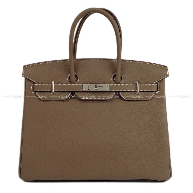 HERMES Handbag Birkin35 Etoupe Veau Togo Silver HW Stamp W[BRAND NEW][Authentic]