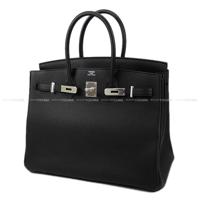 HERMES Handbag Birkin35 Noir (Black) Veau Togo Silver HW Stamp W[BRAND NEW][Authentic]