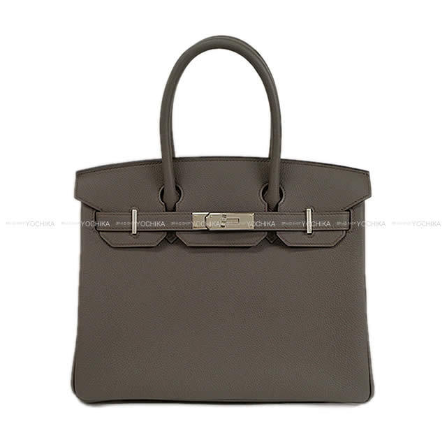 HERMES Handbag Birkin30 Etain Veau Jonathan Silver HW[BRAND NEW][Authentic]