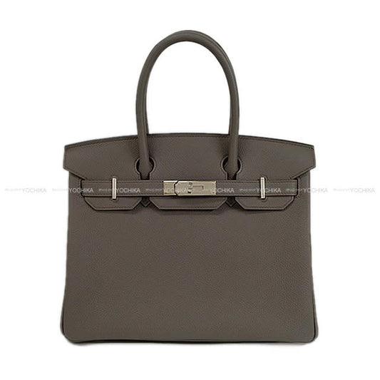 HERMES Handbag Birkin30 Etain Veau Jonathan Silver HW[BRAND NEW][Authentic]