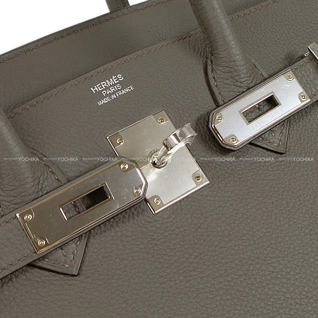 HERMES Handbag Birkin30 Etain Veau Jonathan Silver HW[BRAND NEW][Authentic]