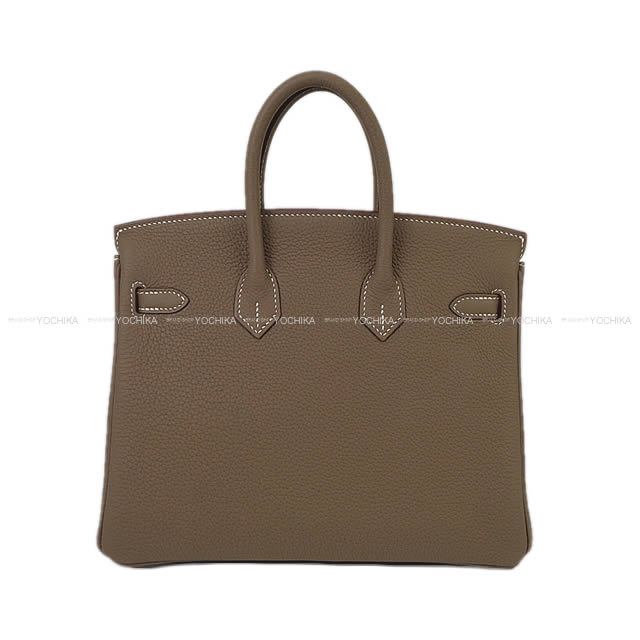 HERMES Handbag Birkin25 Etoupe Veau Togo Silver HW Stamp W[BRAND NEW][Authentic]