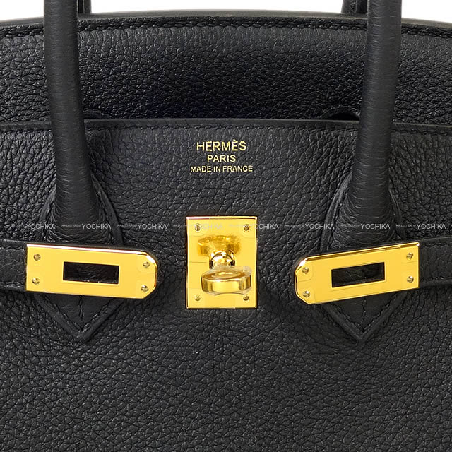 HERMES Handbag Birkin25 Noir (Black) Veau Togo Gold HW Stamp B[BRAND NEW][Authentic]