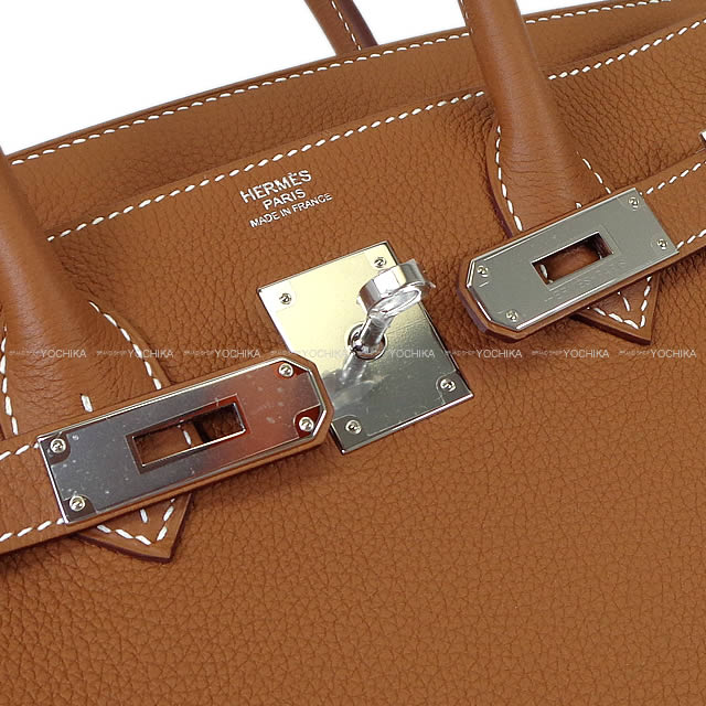 HERMES Handbag Birkin30 Gold Veau Togo Silver HW Stamp K[BRAND NEW][Authentic]