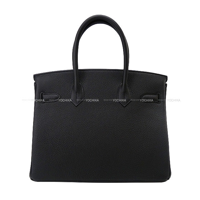 HERMES Handbag Birkin30 Noir (Black) Veau Togo Gold HW Stamp W[Authentic]