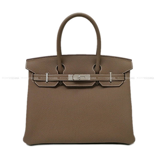 HERMES Handbag Birkin30 Etoupe Veau Jonathan Silver HW Stamp B[BRAND NEW][Authentic]