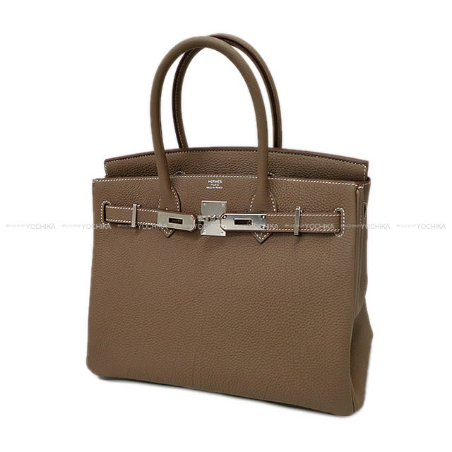 HERMES Handbag Birkin30 Etoupe Veau Togo Silver HW Stamp G[BRAND NEW][Authentic]