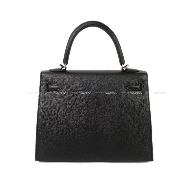 HERMES Shoulder bag Kelly25 Sellier Noir (Black) Veau Epsom Silver HW Stamp W[BRAND NEW][Authentic]