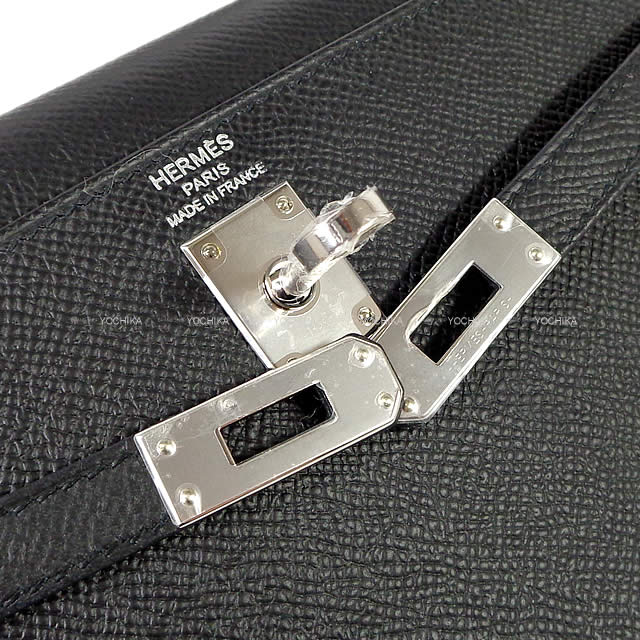 HERMES Shoulder bag Kelly25 Sellier Noir (Black) Veau Epsom Silver HW Stamp W[BRAND NEW][Authentic]