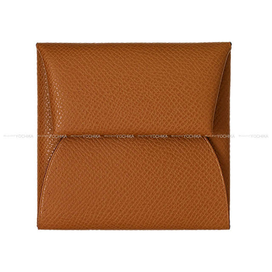 HERMES change purse Bastia Gold Veau Epsom Silver HW Stamp W[BRAND NEW][Authentic]