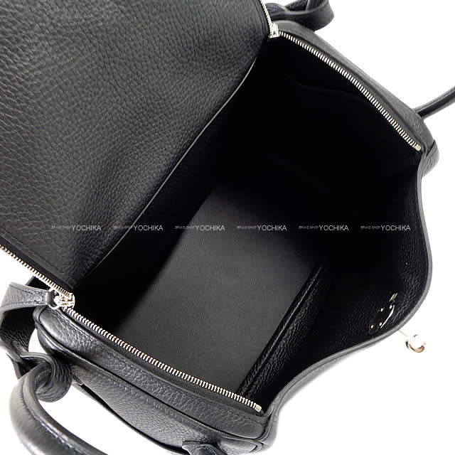 HERMES Shoulder bag Lindy 26 Noir (Black) Epsom Souple Silver HW Stamp W[BRAND NEW][Authentic]