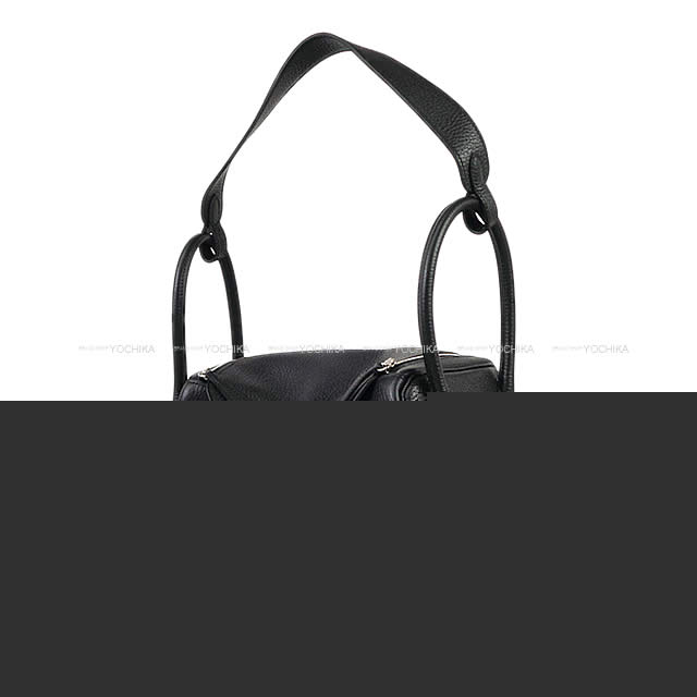 HERMES Shoulder bag Lindy 26 Noir (Black) Epsom Souple Silver HW Stamp W[BRAND NEW][Authentic]