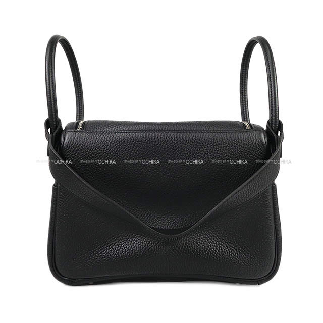 HERMES Shoulder bag Lindy 26 Noir (Black) Epsom Souple Silver HW Stamp W[BRAND NEW][Authentic]
