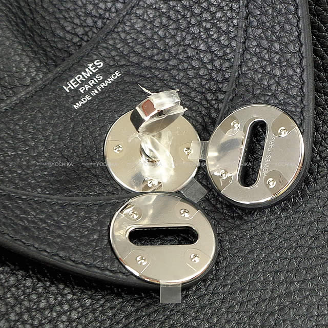 HERMES Shoulder bag Lindy 26 Noir (Black) Epsom Souple Silver HW Stamp W[BRAND NEW][Authentic]