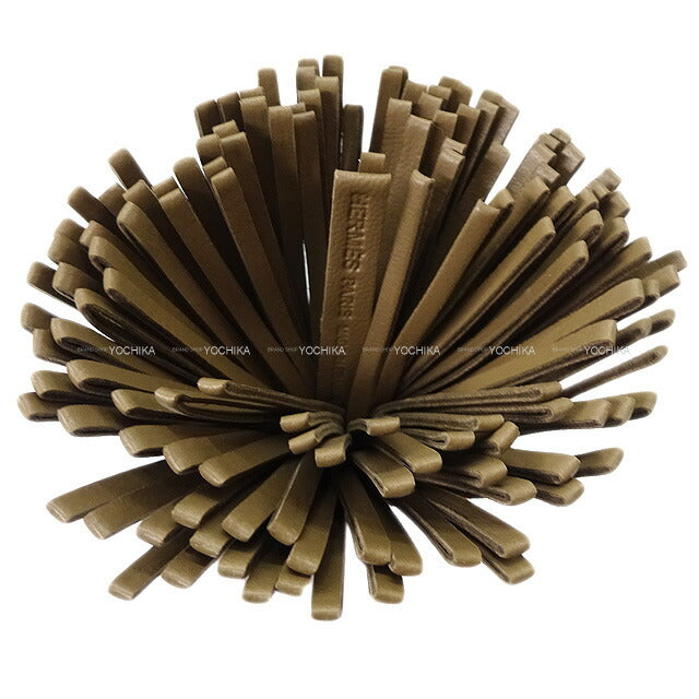 HERMES key ring Carmen Etoupe Agneau Milo Silver HW Stamp W[BRAND NEW][Authentic]