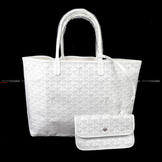 GOYARD tote bag SAINT LOUI PM Blanc (White) PVC coated canvas Carf Silver HW[BRAND NEW][Authentic]