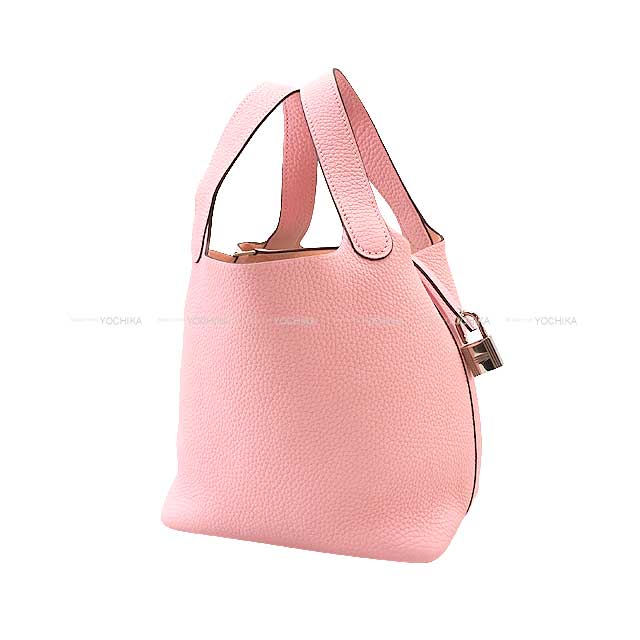 HERMES Handbag Picotin Lock 18 PM Rose Sakura Taurillon Clemence Silver HW Stamp K[BRAND NEW][Authentic]