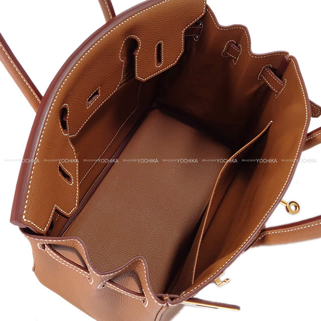 HERMES Handbag Birkin30 Gold Veau Togo Gold HW Stamp K[BRAND NEW][Authentic]