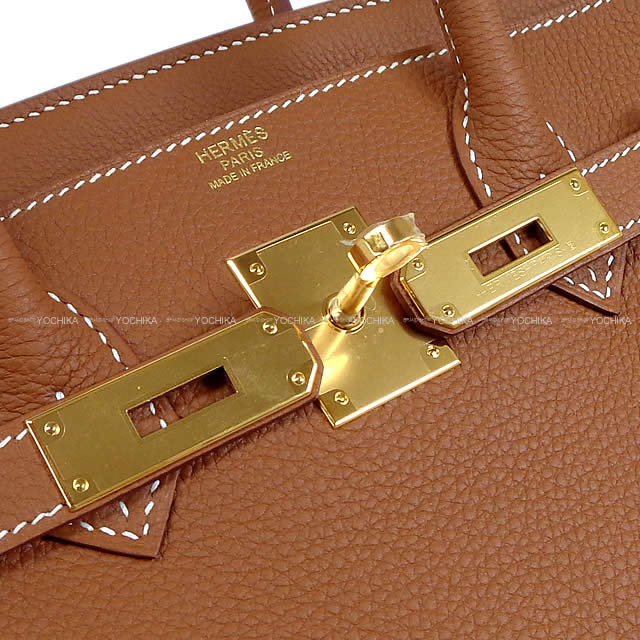 HERMES Handbag Birkin30 Gold Veau Togo Gold HW Stamp K[BRAND NEW][Authentic]