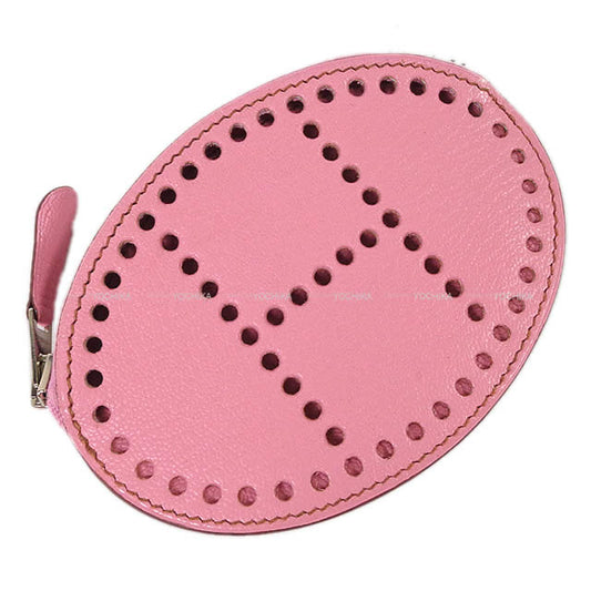 [Pre-loved] HERMES change purse Evelyne Pink Chevre Mysore Silver HW Stamp □O[LIKE NEW][Authentic]