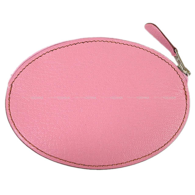 [Pre-loved] HERMES change purse Evelyne Pink Chevre Mysore Silver HW Stamp □O[LIKE NEW][Authentic]