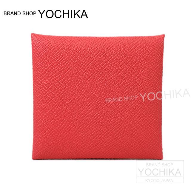 HERMES change purse Bastia Rose Azalee Veau Epsom Silver HW Stamp X[EXCELLENT][Authentic]