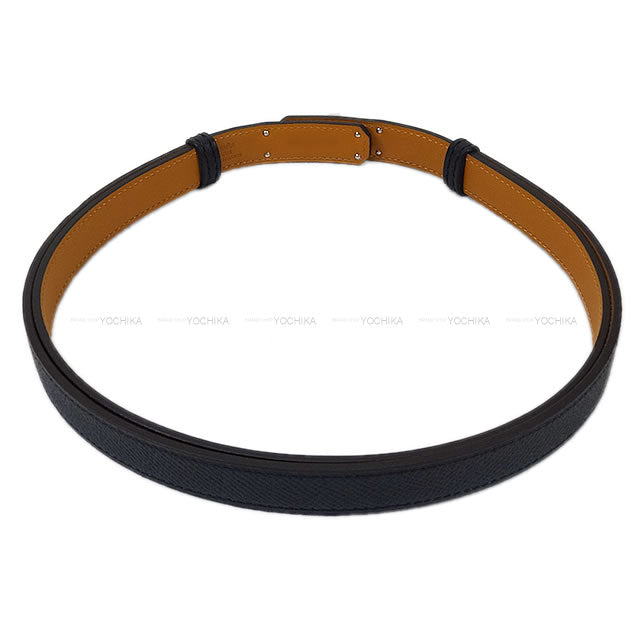 HERMES belt Kelly Belt 18 Noir (Black) Veau Epsom Silver HW Stamp G[BRAND NEW][Authentic]