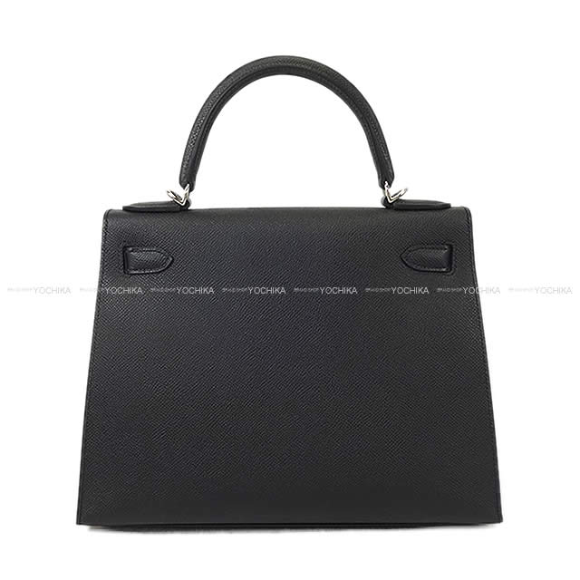 HERMES Shoulder bag Kelly28 Sellier Noir (Black) Veau Epsom Silver HW Stamp W[BRAND NEW][Authentic]