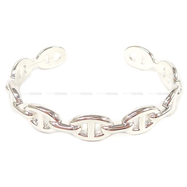 HERMES bracelet Bangle Chaine D'ancre Enchainee MM #SH Silver925 Silver HW[EXCELLENT][Authentic]