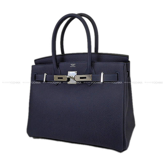 HERMES Handbag Birkin30 Bleu Nuit Veau Togo Silver HW Stamp K[BRAND NEW][Authentic]