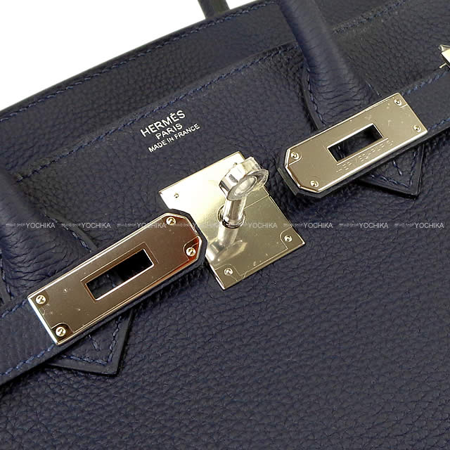 HERMES Handbag Birkin30 Bleu Nuit Veau Togo Silver HW Stamp K[BRAND NEW][Authentic]