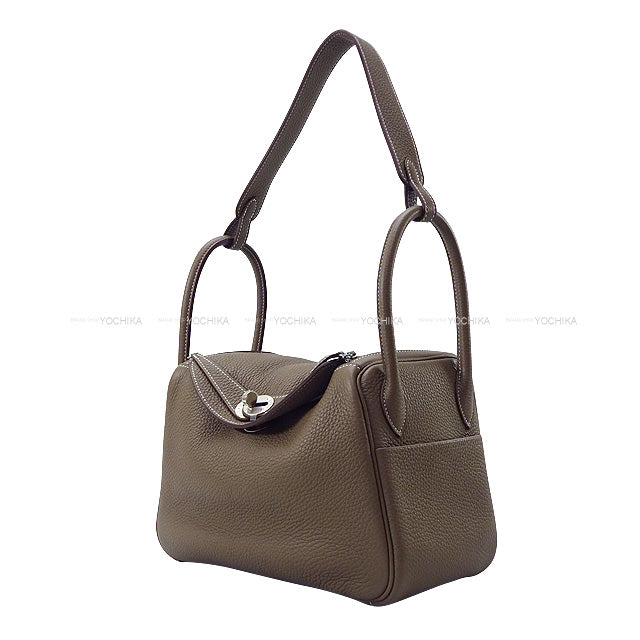 HERMES Shoulder bag Lindy 26 Etoupe Epsom Souple Silver HW Stamp B[BRAND NEW][Authentic]