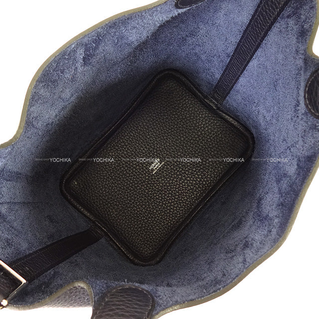 HERMES Handbag Picotin Lock 18 PM Bleu Nuit Taurillon Clemence Silver HW Stamp K[BRAND NEW][Authentic]