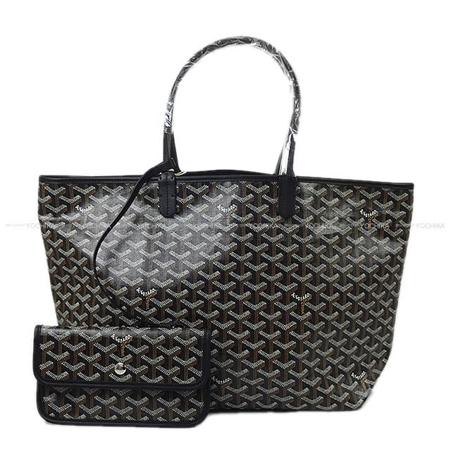 GOYARD tote bag SAINT LOUI PM Noir (Black) PVC coated canvas Calf Skin Silver HW[BRAND NEW][Authentic]