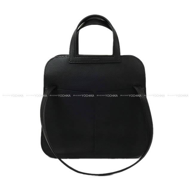 HERMES Shoulder bag Halzan mini Noir (Black) Veau Swift Silver HW Stamp W[BRAND NEW][Authentic]