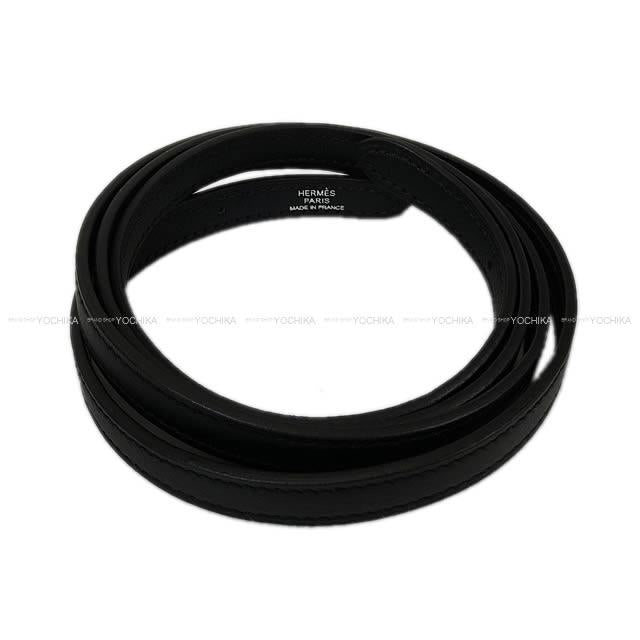 HERMES Shoulder bag Halzan mini Noir (Black) Veau Swift Silver HW Stamp W[BRAND NEW][Authentic]