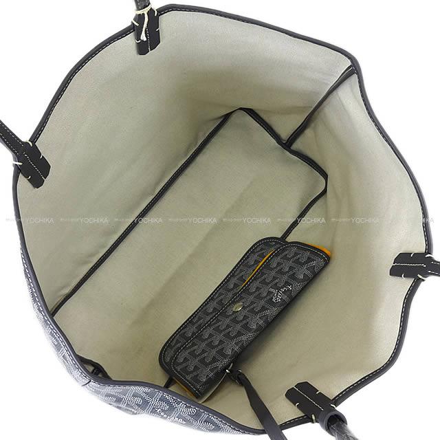 GOYARD tote bag SAINT LOUI PM Grey PVC coated canvas Calf Skin Silver HW[BRAND NEW][Authentic]