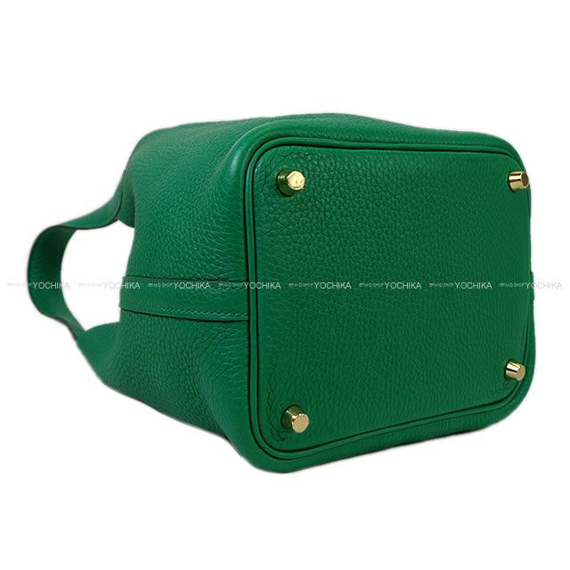 HERMES Handbag Picotin Lock 18 PM Vert Vertigo Taurillon Clemence Gold HW Stamp K[BRAND NEW][Authentic]