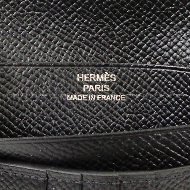 HERMES Bi-fold wallet Bearn Compact Noir (Black) Veau Epsom Silver HW Stamp K[BRAND NEW][Authentic]