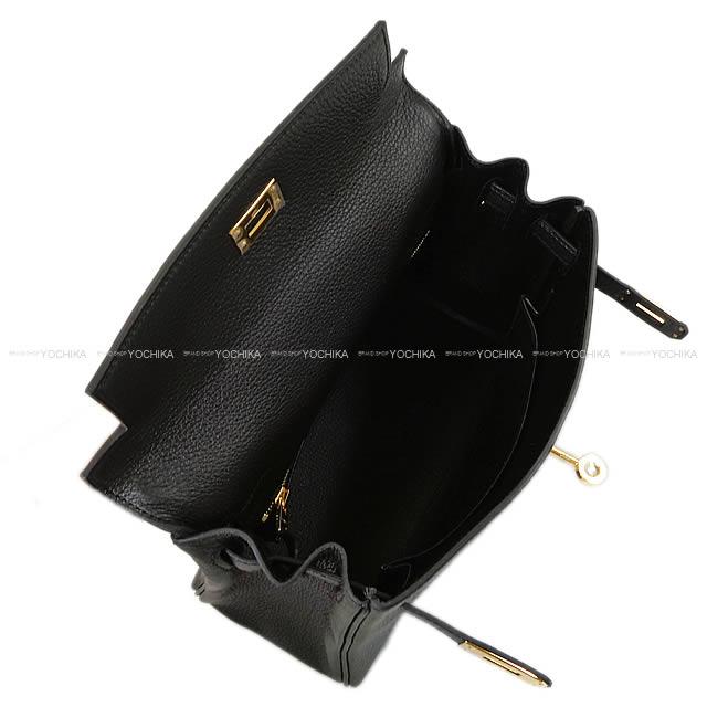 HERMES Shoulder bag Kelly25 Sellier Noir (Black) Veau Jonathan Gold HW Stamp W[BRAND NEW][Authentic]