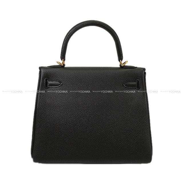 HERMES Shoulder bag Kelly25 Sellier Noir (Black) Veau Jonathan Gold HW Stamp W[BRAND NEW][Authentic]