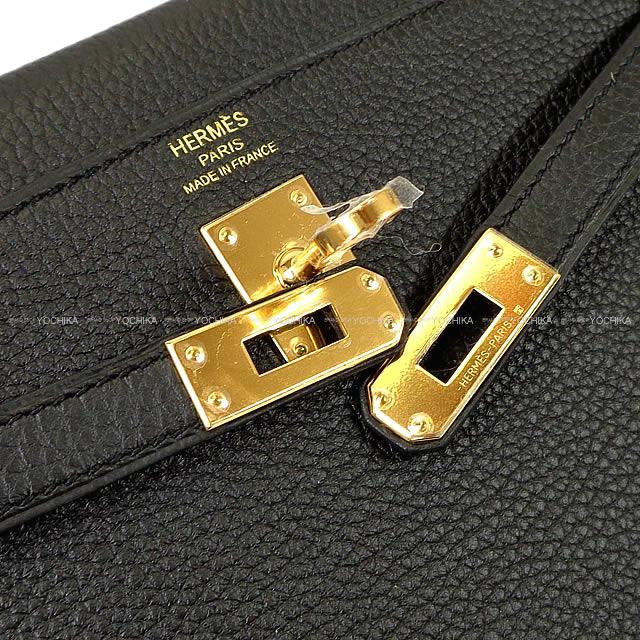HERMES Shoulder bag Kelly25 Sellier Noir (Black) Veau Jonathan Gold HW Stamp W[BRAND NEW][Authentic]