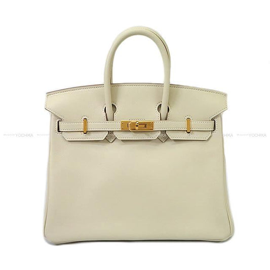 HERMES Handbag Birkin25 New Gris Perle Veau Swift Gold HW Stamp W[BRAND NEW][Authentic]
