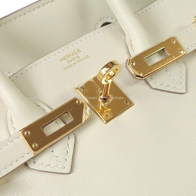 HERMES Handbag Birkin25 New Gris Perle Veau Swift Gold HW Stamp W[BRAND NEW][Authentic]